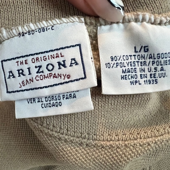 The original Arizona jean company vintage tan logo crewneck sweater size large - Picture 3 of 5